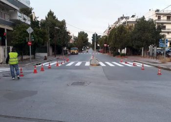 Ξεκίνησαν οι διαγραμμίσεις στους δρόμους του Νέου Ψυχικού