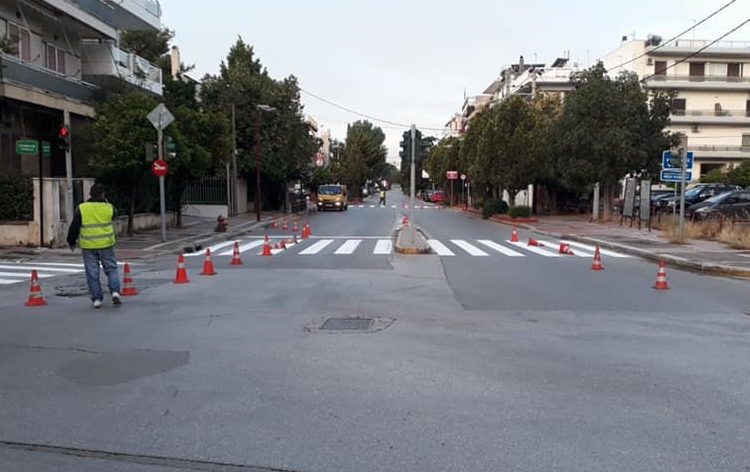 Ξεκίνησαν οι διαγραμμίσεις στους δρόμους του Νέου Ψυχικού