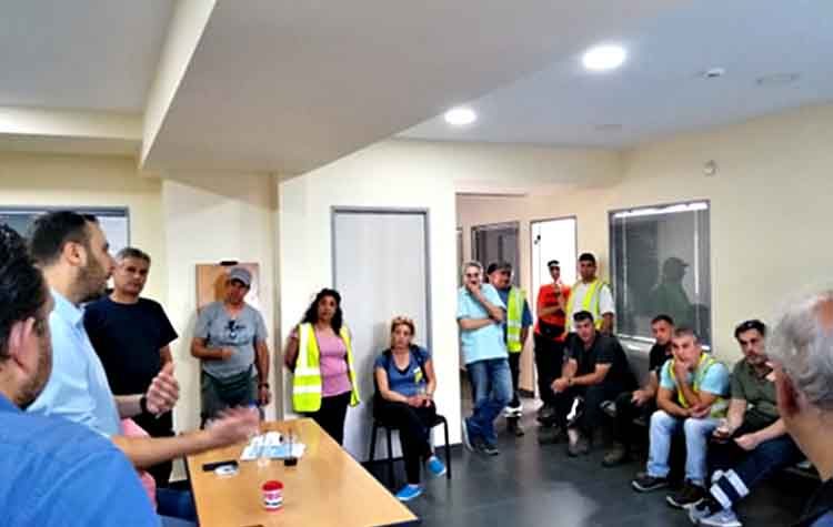 Με εργαζόμενους στην Καθαριότητα του Δήμου συναντήθηκε ο Γιάννης Πισιμίσης