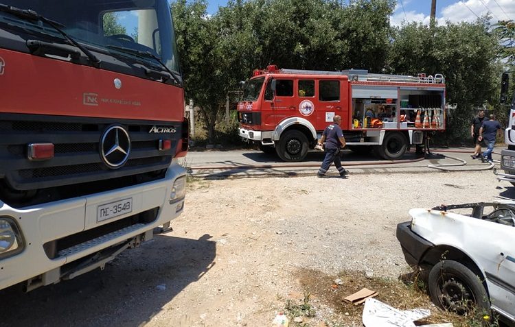 Η Πολιτική Προστασία του Δήμου συμμετείχε σε κατάσβεση πυρκαγιάς