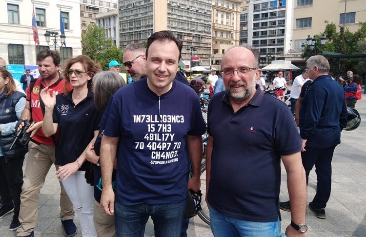 Ο Γιώργος Σκορδίλης σε εκδήλωση για την παγκόσμια ημέρα ποδηλάτου