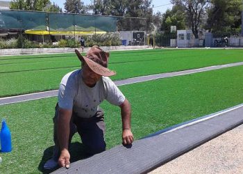 Με αμείωτο ρυθμό συνεχίζονται οι εργασίες στο γήπεδο Μελισσίων