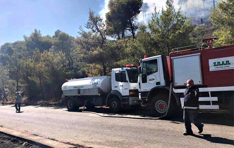 Σωρεία αποτελεσματικών επεμβάσεων σε μπαράζ πυρκαγιών από τον ΣΠΑΠ