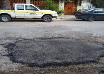 Παρεμβάσεις του Δήμου σε δρόμους με λακκούβες