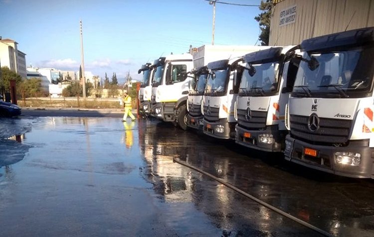 Απολυμάνσεις σε αμαξοστάσιο, Δημοτική Συγκοινωνία και 9ο Πυροσβεστικό Σταθμό