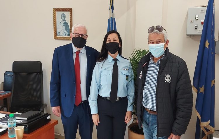 Εθιμοτυπική συνάντηση Ιωάννου στην διοικητή ΑΤ Φιλοθέης - Ψυχικού