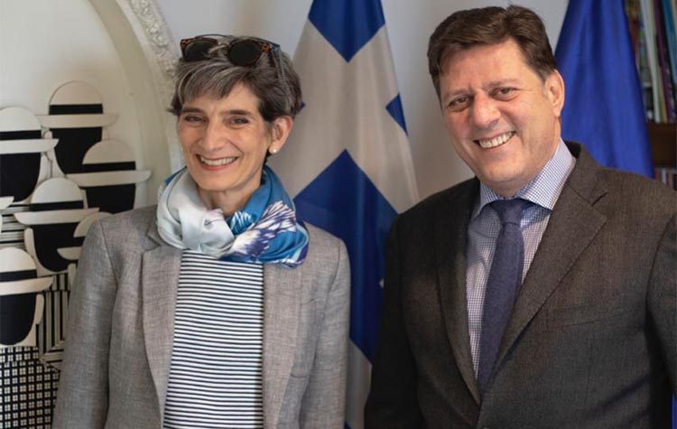 Συνάντηση Βαρβιτσιώτη με την πρέσβη του Ηνωμένου Βασιλείου