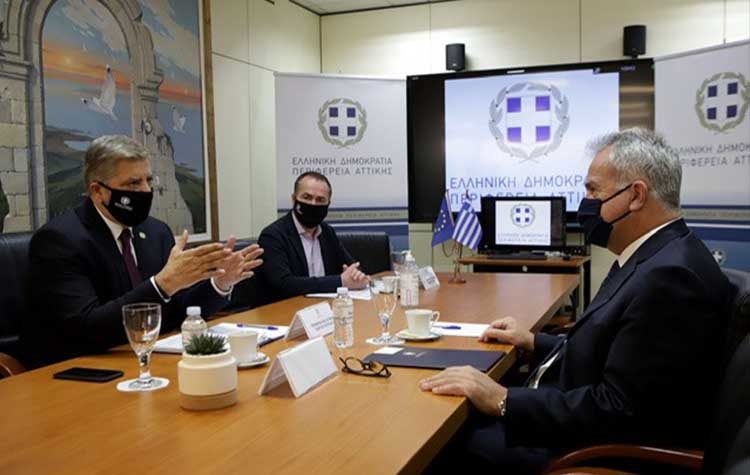 Στην Περιφέρεια Αττικής ο νέος υπουργός Εσωτερικών M. Βορίδης - Συνάντηση εργασίας με Πατούλη