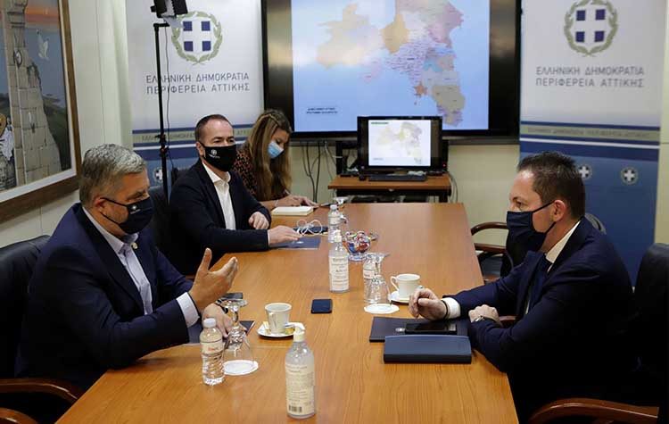 Πρώτη συνάντηση εργασίας Πατούλη - Πέτσα για θέματα της Περιφέρειας