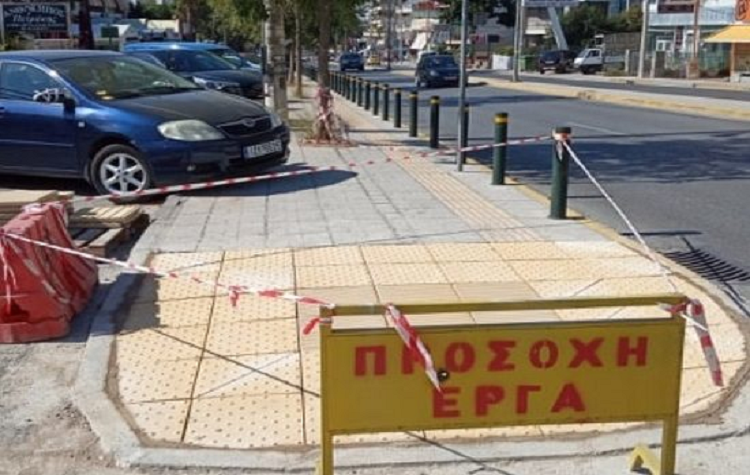Καινούρια και ασφαλή πεζοδρόμια στον Δήμο Παλλήνης