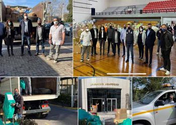 Εκπρόσωποι του Δήμου παρέδωσαν στον δήμαρχο Τυρνάβου την βοήθεια για τους σεισμόπληκτους