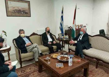 Mε τον υπουργό Εξωτερικών της Παλαιστίνης συναντήθηκε αντιπροσωπεία του ΚΚΕ