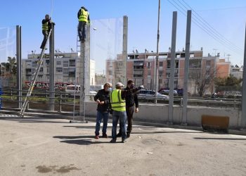 Αυτοψία Γ. Βούρου στα έργα τοποθέτησης ηχοπετασμάτων