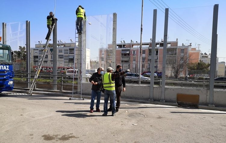 Αυτοψία Γ. Βούρου στα έργα τοποθέτησης ηχοπετασμάτων