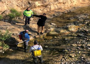 Ψεκασμός στο ρέμα Πικροδάφνης για τις προνύμφες κουνουπιών