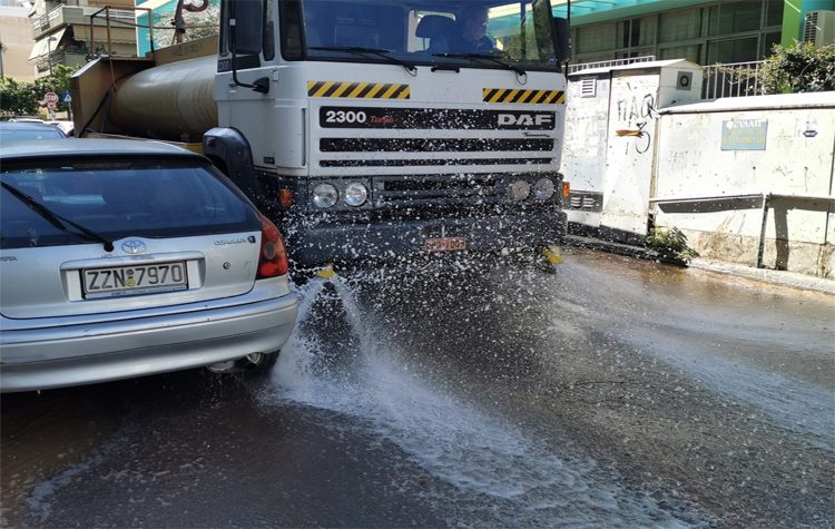 Καθαρισμός με υδροφόρες λόγω αλλαγής δικτύου αποχέτευσης