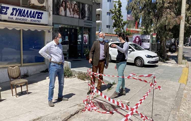 Ξεκίνησε το έργο της ανακατασκευής και συντήρησης πεζοδρομίων