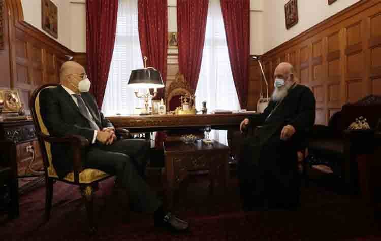 Συνάντηση Αρχιεπισκόπου Ιερώνυμου - Νίκου Δένδια με φόντο εθνικά ζητήματα