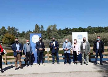 Τον αγωγό υδροδότησης των λιμνών του πάρκου «A. Τρίτσης» εγκαινίασε ο Γ. Πατούλης