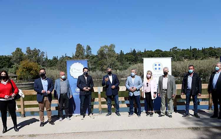 Τον αγωγό υδροδότησης των λιμνών του πάρκου «A. Τρίτσης» εγκαινίασε ο Γ. Πατούλης