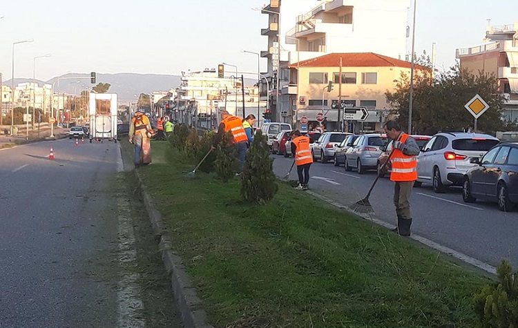 Καθαρισμός, βελτίωση και εγκατάσταση πρασίνου σε νησίδες κεντρικών οδών τη Μ. Εβδομάδα