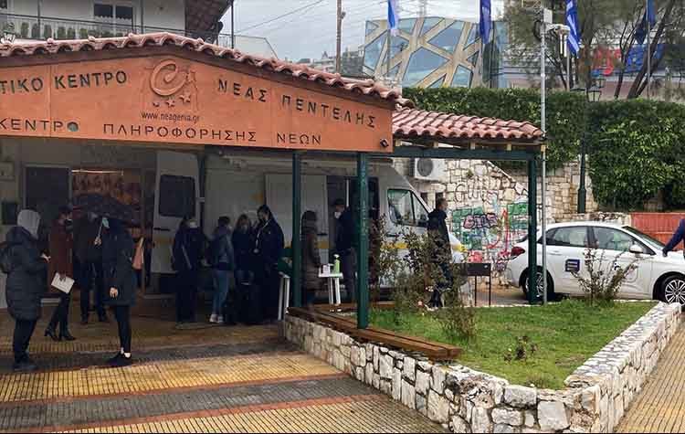 374  rapid tests στο Πνευματικό Κέντρο Νέας Πεντέλης - Δυο θετικά κρούσματα