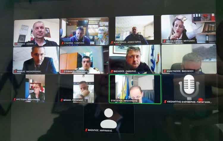 Ο Βλάσσης Σιώμος στην συνεδρίαση του Σ.Τ.Ο. Πολιτικής Προστασίας του Δήμου Ραφήνας - Πικερμίου
