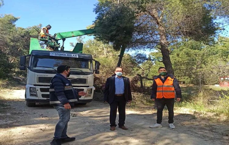 Επίβλεψη δημάρχου της αντιπυρικής προετοιμασίας στον Υμηττό