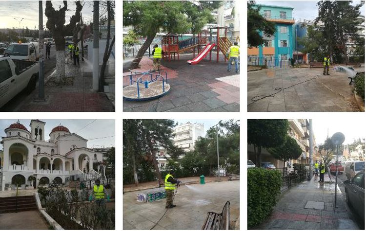 Συνεχίζονται οι απολυμάνσεις σε δημόσιους χώρους στον Δήμο