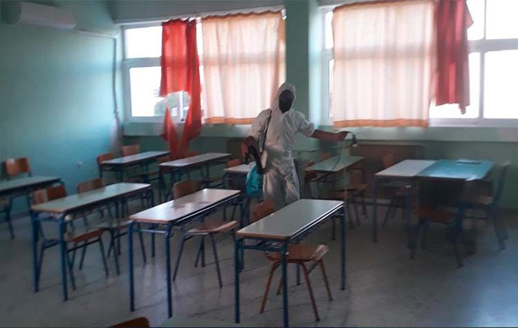 Γενική απολύμανση στο 1ο Λύκειο Νέας Μάκρης