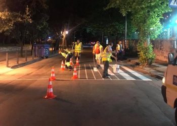 Εργασίες σε διαβάσεις πεζών από συνεργεία του Δήμου