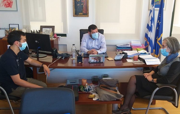 Συνάντηση Μαυρίδη - Βασιλικής Δανέλλη - Μυλωνά με φόντο την οδική ασφάλεια