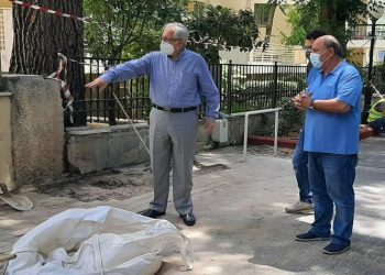 Αυτοψίες Αμπατζόγλου σε έργα στις οδούς Μιλτιάδου και Ι. Δούση και στη Βορέειο Βιβλιοθήκη