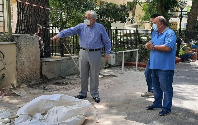 Αυτοψίες Αμπατζόγλου σε έργα στις οδούς Μιλτιάδου και Ι. Δούση και στη Βορέειο Βιβλιοθήκη