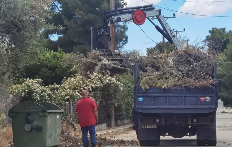 Τα συνεργεία του Δήμου συνεχίζουν την αποκομιδή κλαδιών