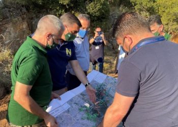 Αντιπυρική αυτοψία του Νίκου Χαρδαλιά στον Υμηττό