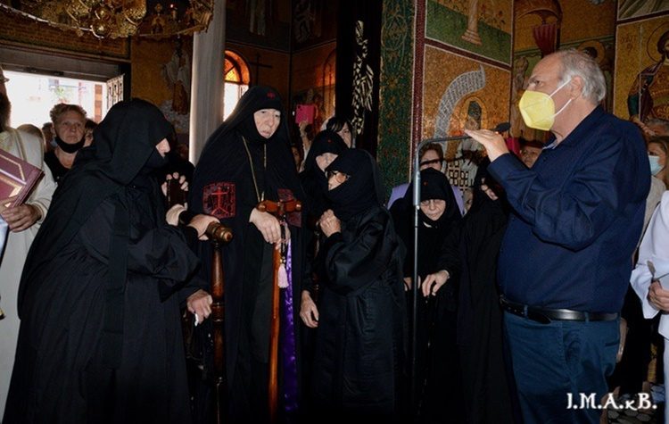 Στην Ι. Μ. Ειρήνης Χρυσοβαλάντου για την ενθρόνιση της Ηγουμένης Παϊσίας ο Τ. Μαυρίδης