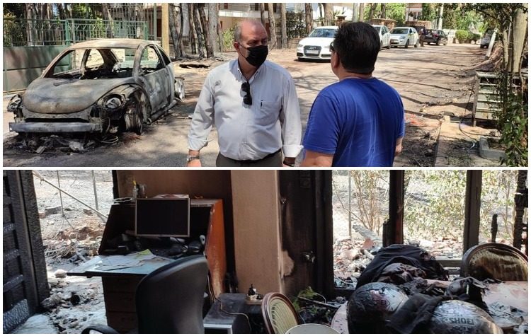 Απολογισμός Καλαφατέλη για τη φωτιά: «Περιορισμένες ζημιές λόγω άμεσης επέμβασης και καθαρισμού»