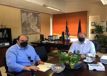 Συνάντηση Δημάρχου Γ. Καλαφατέλη με τον υφυπουργό παρά τω πρωθυπουργώ Χ. Τριαντόπουλο