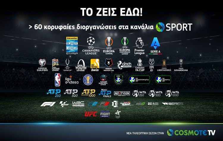 Μπάλα σε όλα τα γήπεδα παίζει τη νέα σεζόν, η COSMOTE TV