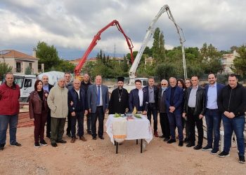 Θεμέλιος λίθος από τον Γ. Καλαφατέλη στο νέο 1ο Δημοτικό Σχολείο Κρυονερίου