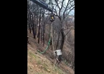 Αδάμες: Aνασύρθηκαν κάδοι απορριμμάτων από ρέμα (Βίντεο)