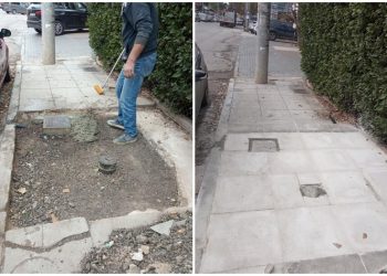 Παρεμβάσεις σε όλο τον Δήμο για ασφαλή πεζοδρόμια