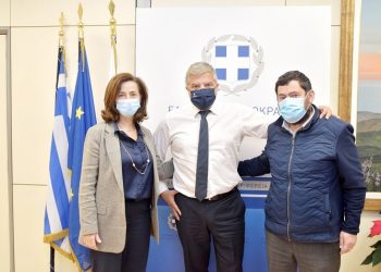 Συνάντηση του περιφερειάρχη Αττικής Γ. Πατούλη με τον δήμαρχο Λυκόβρυσης - Πεύκης Α. Μαυρίδη