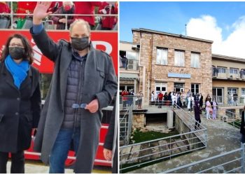 Συμβολική επίσκεψη του δημάρχου με τη φιλαρμονική στο Νοσοκομείο Παίδων Πεντέλης (Εικόνες)