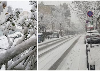 Ο χιονιάς έφερε προβλήματα στην Αγία Παρασκευή - Συστάσεις από τον Δήμο (Βίντεο)