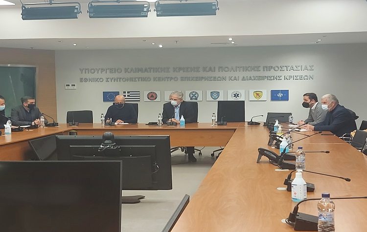 Στη συνάντηση εργασίας με τον υπουργό Πολιτικής Προστασίας Χρήστο Στυλιανίδη συμμετείχε ο Βλάσσης Σιώμος