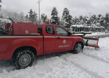 Χιονίζει στο σύνολο της επικράτειας του Δήμου Ωρωπού