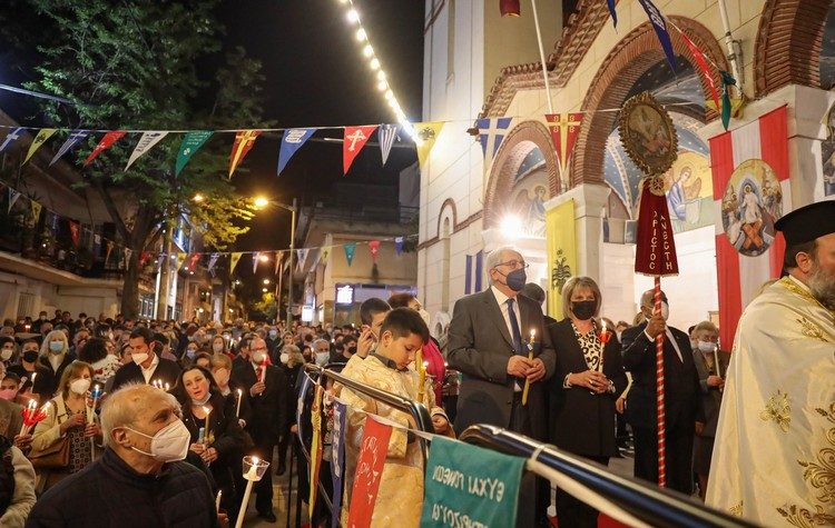 Παρουσία του δημάρχου η ακολουθία των Μεγάλων Ωρών και της Αποκαθηλώσεως στον Ι. Ν. Κοιμήσεως Θεοτόκου Αμαρουσίου