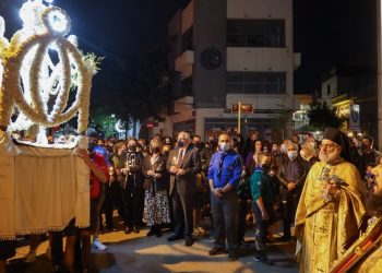 Παρουσία του δημάρχου η ακολουθία των Μεγάλων Ωρών και της Αποκαθηλώσεως στον Ι. Ν. Κοιμήσεως Θεοτόκου Αμαρουσίου